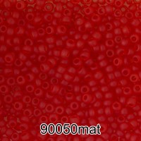 Бисер Чехия круглый 4   10/0   2.3 мм  500 г 90050 mat (Ф641) оранжево-красный мат.
