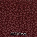 Бисер Чехия круглый 4 10/0 2.3 мм 500 г 93210 mat (Ф647) бордовый мат.