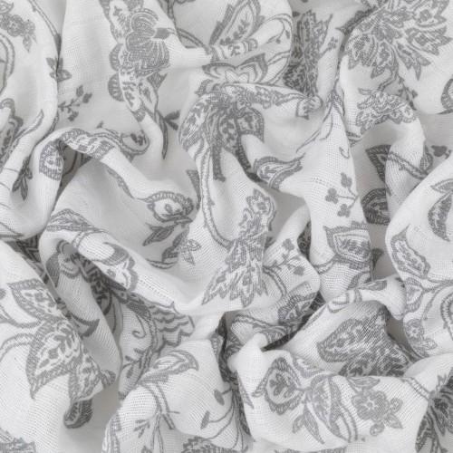 Ткань "PEPPY"   Ткань муслиновая   ФАСОВКА   EMBRACE   100\% хлопок   100 х  125 см  Shannon Fabrics garden toile steel
