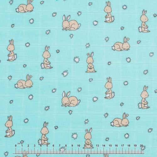 Ткань "PEPPY"   Ткань муслиновая   ФАСОВКА   SMD EMBRACE   100\% хлопок   100 х  125 см  Shannon Fabrics cotton tails aruba