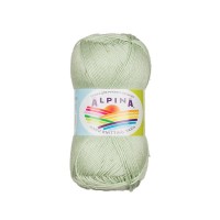 Пряжа ALPINA "ORGANICA"   80\% хлопок, 20\% лён   10 шт. х  50 г  170 м ± 8 м №07 св.серо-зеленый