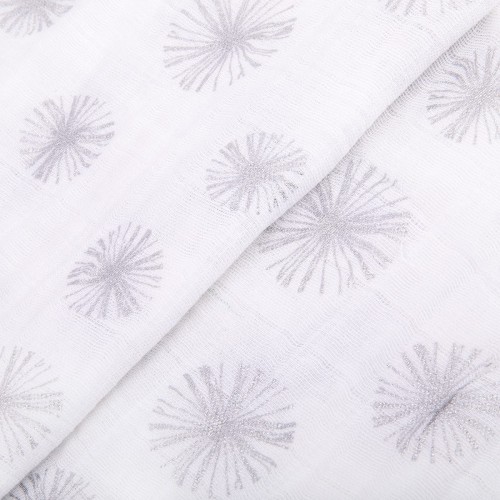 Ткань "PEPPY"   Ткань муслиновая   ФАСОВКА   EMBRACE METALLIC   100\% хлопок   100 х  125 см ± 2 см  Shannon Fabrics emmmake a wish silver