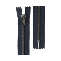 Молния Металл оксид (черный никель) ZIP 5B   однозамковая   20 см Тип 5   10 шт  неразъёмная   "Gamma" №318 т.синий