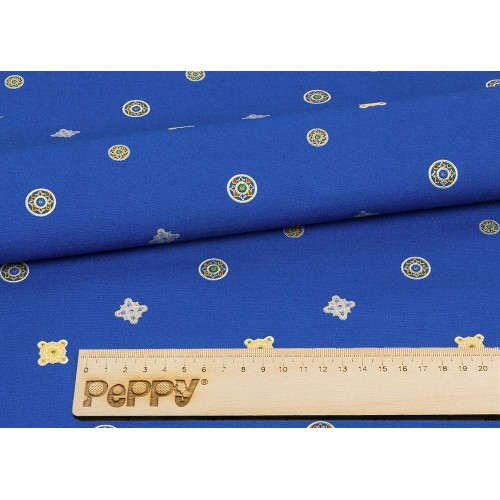 Ткань для пэчворка PEPPY   ИНДИЙСКОЕ САРИ   ФАСОВКА   60 x 110 см  146 г/кв.м ± 5   100\% хлопок ИС-06 синий