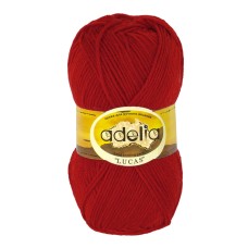 Пряжа ADELIA "LUCAS"   70\% шерсть, 30\% акрил   5 шт. х  100 г  218 м ± 10 м №06 красный