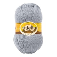 Пряжа ADELIA "LUCAS"   70\% шерсть, 30\% акрил   5 шт. х  100 г  218 м ± 10 м №17 св.серый