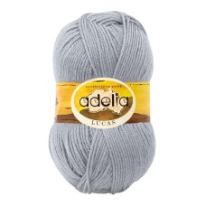 Пряжа ADELIA "LUCAS"   70\% шерсть, 30\% акрил   5 шт. х  100 г  218 м ± 10 м №17 св.серый