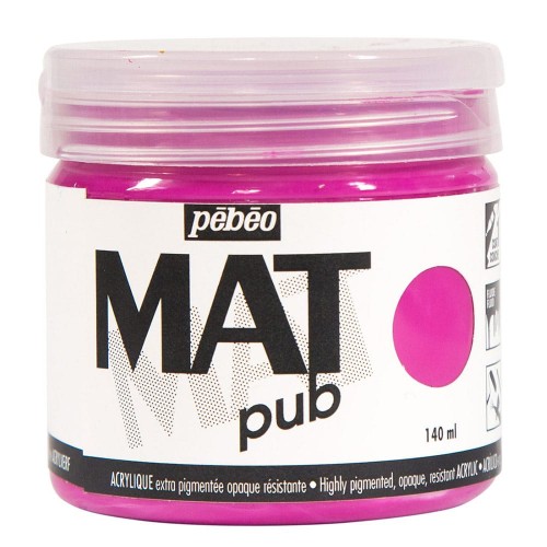 Краска акриловая "PEBEO"   экстра матовая Mat Pub №1   140 мл 256008 розовый тирин