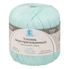 Пряжа Камтекс КТ "Хлопок мерсериз"   100\% хлопок   10 шт. х  50 г  200 м 073 лед