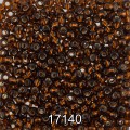 Бисер Чехия круглый 6 10/0 2.3 мм 500 г 17140 (Ф196) т.коричневый