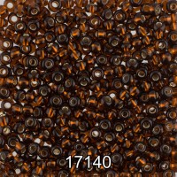 Бисер Чехия круглый 6   10/0   2.3 мм  500 г 17140 (Ф196) т.коричневый