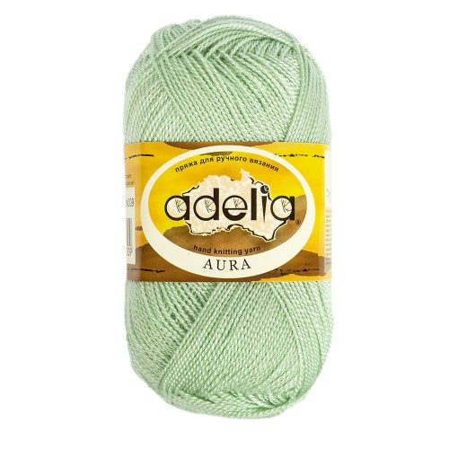 Пряжа ADELIA "AURA"   100\% акрил   10 шт. х  50 г  250 м ± 5 м №009 св. зеленый