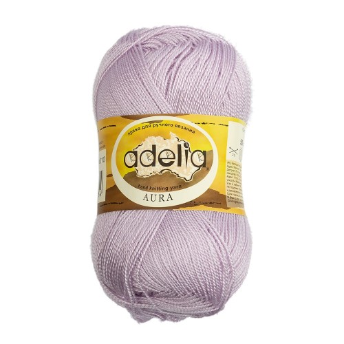 Пряжа ADELIA "AURA"   100\% акрил   10 шт. х  50 г  250 м ± 5 м №010 св.сиреневый