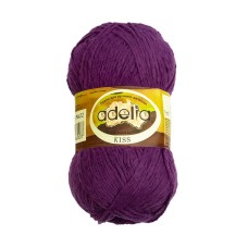 Пряжа ADELIA "KISS"   100\% полиэстер   10 шт. х  50 г  145 м ± 7 м №22 т.фиолетовый