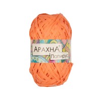 Пряжа ARACHNA "Papyrus"   100\% целлюлоза   10 шт. х  40 г ± 3 г  50 м ± 4 м №08 св.оранжевый