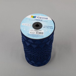 Гипюр "Gamma"   200 мм  GGM-20001   в пакете   10 м ± 0.2   Турция т.синий