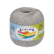Пряжа ALPINA "LENA"   100\% мерсеризованный хлопок   10 шт. х  50 г  280 м ± 15 м №41 св.серый