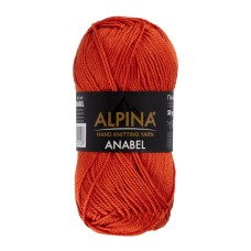 Пряжа ALPINA "ANABEL"   100\% мерсеризованный хлопок   10 шт. х  50 г  120 м ± 6 м №1041 терракотовый