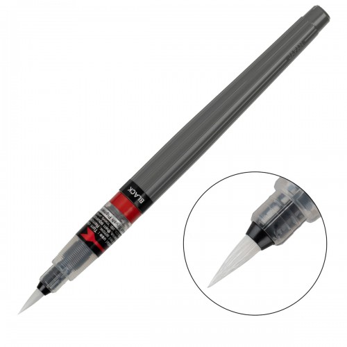 "Pentel"   Кисть с краской Colour Brush Pigment   1-10 мм   кисть XGFP-101X черный