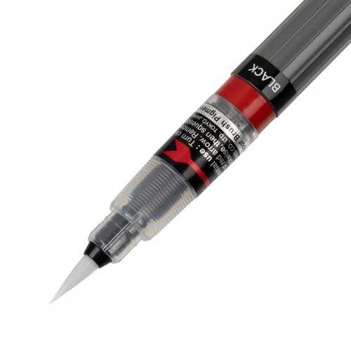 "Pentel"   Кисть с краской Colour Brush Pigment   1-10 мм   кисть XGFP-101X черный