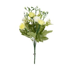 Искусственное растение "Blumentag"   ATJ-06   Растение искусственное "Роза"   32 см  5 х  1 шт. 01 белый/св.желтый