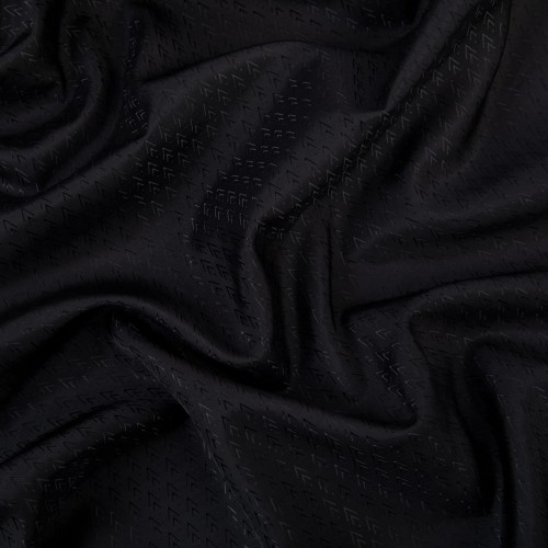 Ткань подкладочная "Gamma"   Taffeta с рисунком   JTR   52\% полиэстер, 48\% вискоза   145 см ± 2 см №098 черный (елочка)