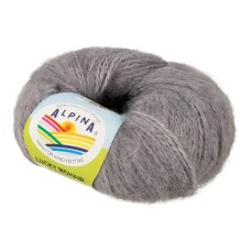 Пряжа ALPINA "LUCKY MOHAIR"   60\% кид мохер, 40\% акрил   10 шт. х  50 г  150 м ± 5 м №07 св. серый