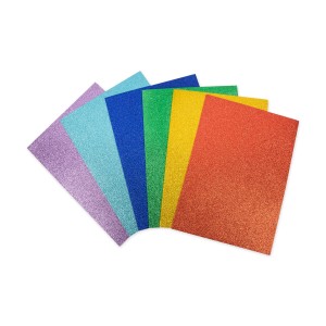 "Лео"   "Играй"   Пенка декоративная (фоамиран)   DPK-01   2 г/м2  A4   21 х  29.7 см  6 цв. №01 ассорти с блестками