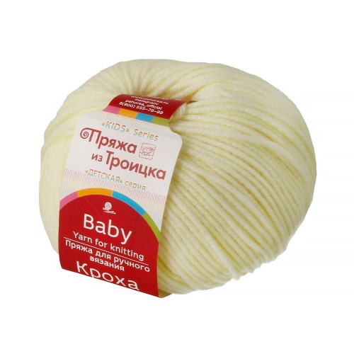 Пряжа из Троицка "Кроха"   80\% акрил, 20\% шерсть   10 шт. х  50 г  135 м №064 св.лимон