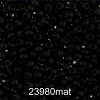 Бисер Чехия круглый 2   08/0   331-19001   2.9 мм  500 г 23980 mat (Ф660) черный мат.