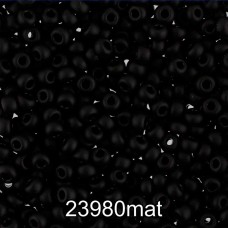 Бисер Чехия круглый 2   08/0   331-19001   2.9 мм  500 г 23980 mat (Ф660) черный мат.