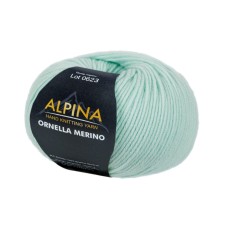 Пряжа ALPINA "ORNELLA MERINO"   100\% мериносовая шерсть   10 шт. х  50 г  125 м ± 5 м №026 мятный