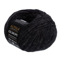 Пряжа ALPINA "ICE DROPS"   58\% альпака, 14\% шерсть, 28\% полиамид   10 шт. х  50 г  150 м ± 5 м №07 черный