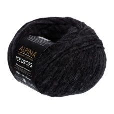 Пряжа ALPINA "ICE DROPS"   58\% альпака, 14\% шерсть, 28\% полиамид   10 шт. х  50 г  150 м ± 5 м №07 черный