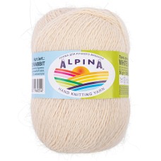 Пряжа ALPINA "WHITE RABBIT"   55\% пух кролика, 45\% нейлон   10 шт. х  50 г  300 м ± 15 м №260 молочный