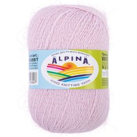 Пряжа ALPINA "WHITE RABBIT"   55\% пух кролика, 45\% нейлон   10 шт. х  50 г  300 м ± 15 м №244 св.розовый