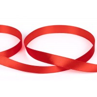 Лента атласная 12 мм ( 1/2 ")  "Gamma"   33 м ± 2 м №522L(18-1564) красный