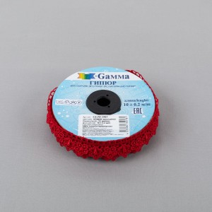 Гипюр "Gamma"   25 мм  GGM-2503   в рулоне   10 м ± 0.2 GP006RE красный