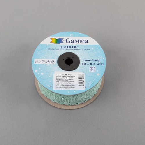 Гипюр "Gamma"   50 мм  GGM-5002   в рулоне   10 м ± 0.2 GP018LGRN  мятный