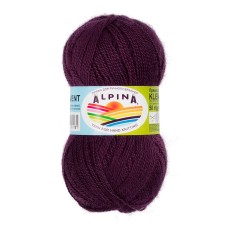 Пряжа ALPINA "KLEMENT"   80\% альпака, 20\% мериносовая шерсть   4 шт. х  50 г  300 м ± 10 м №34 т.сливовый