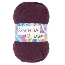 Пряжа ARACHNA "JASMIN"   80\% хлопок, 20\% полиэстер   5 шт. х  100 г ± 10 г  250 м ± 7 м №144 т. бордовый