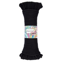 Пряжа ARACHNA "ZABAVA"   51\% хлопок, 49\% полиэстер   3 шт. х  330 г ± 10 г  25 м №101 черный