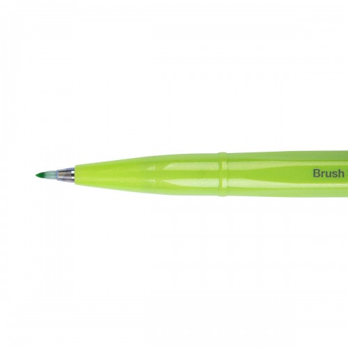 "Pentel"   Фломастер-кисть Brush Sign Pen   2,0 мм   кисть SES15C-KO салатовый