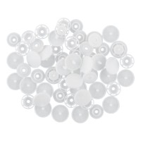 Кнопка "Micron"   POM-15   Кнопки пластиковые   пластик  d 15 мм  15 шт. № 001 белый