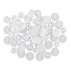 Кнопка "Micron"   POM-15   Кнопки пластиковые   пластик  d 15 мм  15 шт. № 001 белый