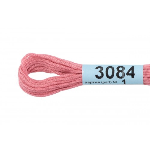 Нитки для вышивания "Gamma"    мулине  ( 3071-3172 )  100\% хлопок   24 x  8 м №3084 гр.розовый