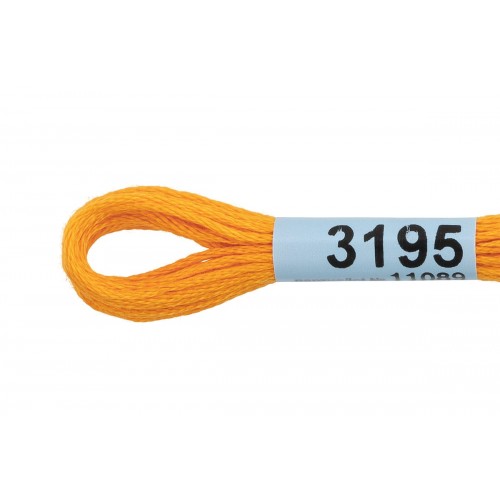 Нитки для вышивания "Gamma"    мулине  ( 3173-6115 )  100\% хлопок   24 x  8 м №3195 оранжевый