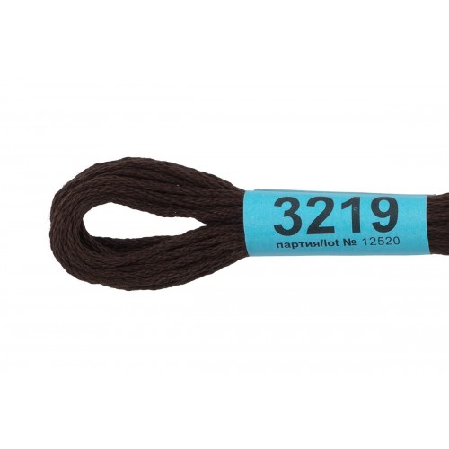 Нитки для вышивания "Gamma"    мулине  ( 3173-6115 )  100\% хлопок   24 x  8 м №3219 т.т.коричневый