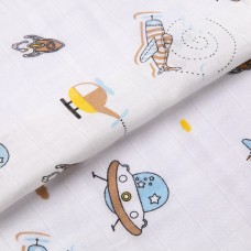 Ткань "PEPPY"   ФАСОВКА   Ткань муслиновая   100\% хлопок   100 х  125 см 19-воздушный транспорт
