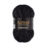 Пряжа ALPINA "HARMONY"   100\% мериносовая шерсть   10 шт. х  50 г  175 м ± 5 м №02 черный